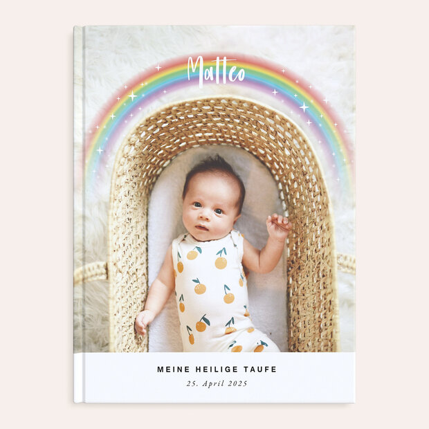 Gästebuch Taufe - Regenbogen-Sternchen