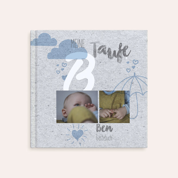 Gästebuch Taufe - Herzchenregen