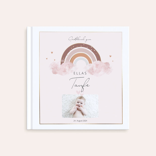 Gästebuch Taufe - Regenbogenfarben