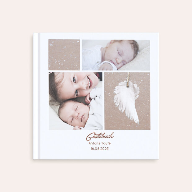 Gästebuch Taufe - Zarte Flügel Baby