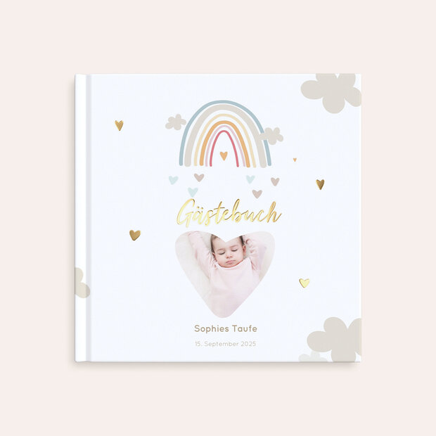 Gästebuch Taufe - Regenbogen-Zauber