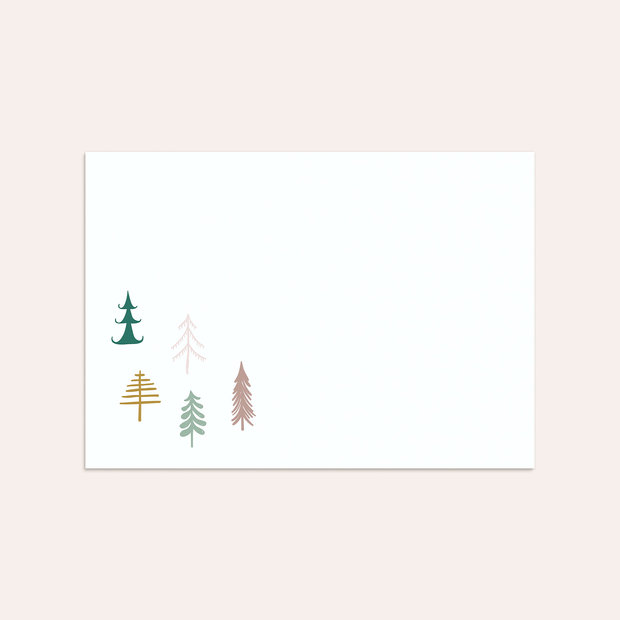 Umschlag mit Design Weihnachten - Bunter Weihnachtswald