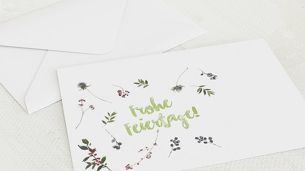 Umschlag mit Design Weihnachten - Immergrüne Freude