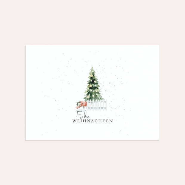 Umschlag mit Design Weihnachten - Verschneite Straßen