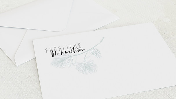 Umschlag mit Design Weihnachten - Zapfen & Zweiglein