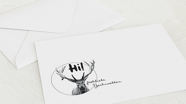 Umschlag mit Design Weihnachten - Oh deer