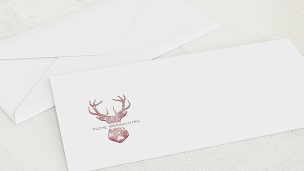 Umschlag mit Design Weihnachten - Festliches Rentier
