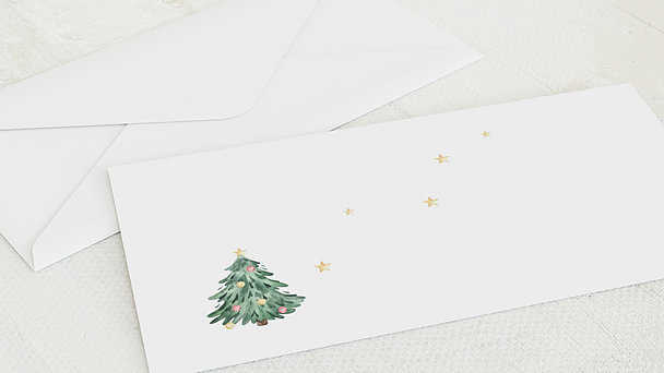 Umschlag mit Design Weihnachten - Sternentanne