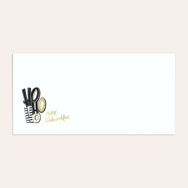 Umschlag mit Design Weihnachten - Ein frohes HoHoHo