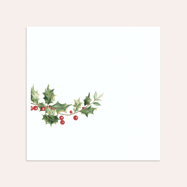 Umschlag mit Design Weihnachten - Wintergrün & Beerenrot