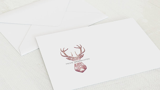 Umschlag mit Design Weihnachten - Festliches Rentier