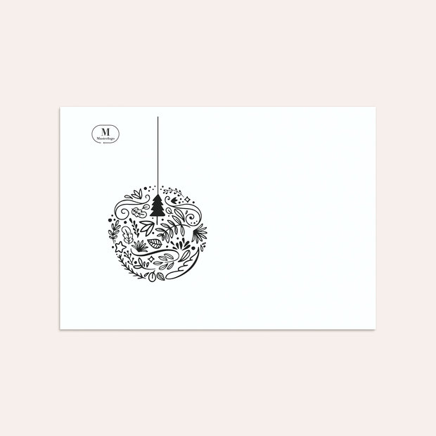 Umschlag mit Design Weihnachten Geschäftlich - Christbaumkugel