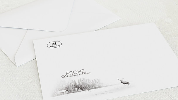 Umschlag mit Design Weihnachten Geschäftlich - Der Elch