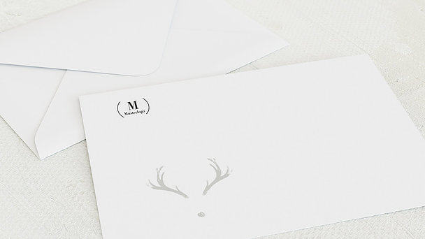 Umschlag mit Design Weihnachten Geschäftlich - Hirschspuren