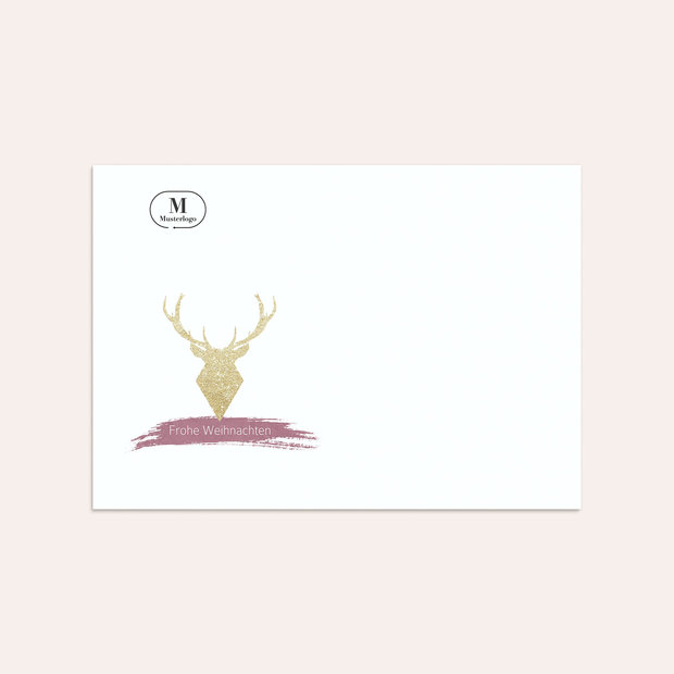 Umschlag mit Design Weihnachten Geschäftlich - Goldener Hirsch