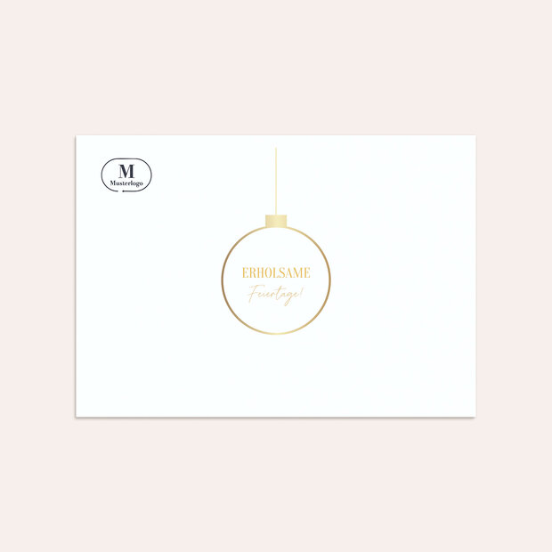 Umschlag mit Design Weihnachten Geschäftlich - Goldenes Ornament