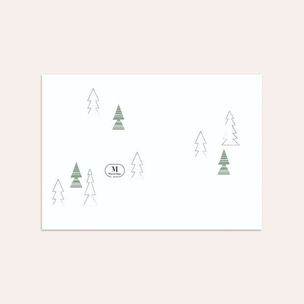 Umschlag mit Design Weihnachten Geschäftlich - Tannenspitzen