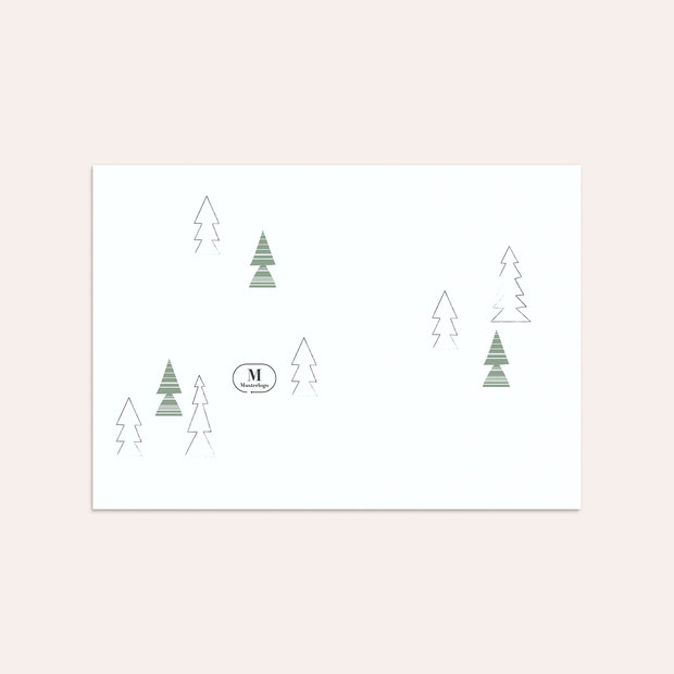 Umschlag mit Design Weihnachten Geschäftlich - Tannenspitzen