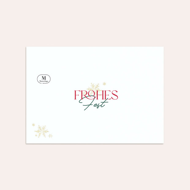 Umschlag mit Design Weihnachten Geschäftlich - Zarter Weihnachtskranz