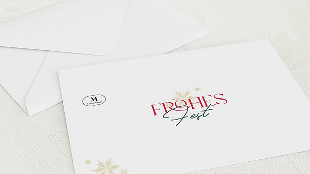 Umschlag mit Design Weihnachten Geschäftlich - Zarter Weihnachtskranz