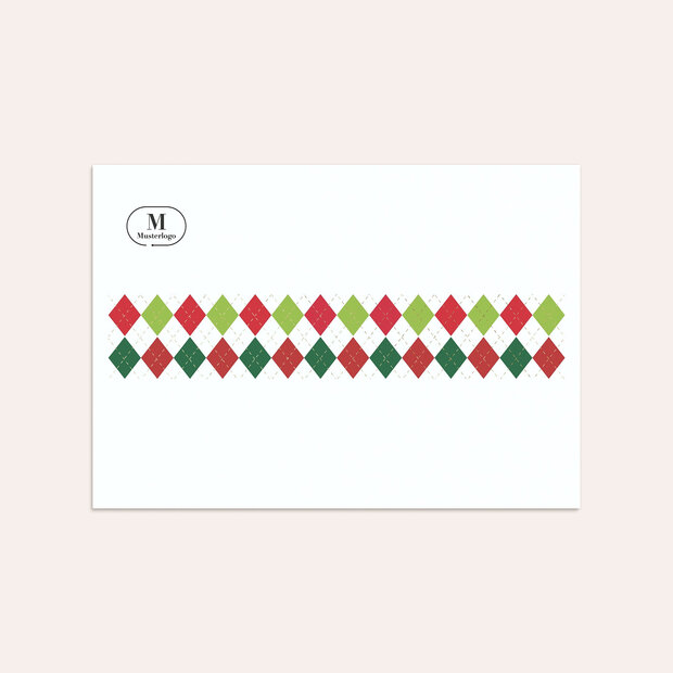 Umschlag mit Design Weihnachten Geschäftlich - Weihnachtliche Rauten