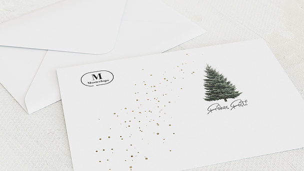 Umschlag mit Design Weihnachten Geschäftlich - Goldfunkel