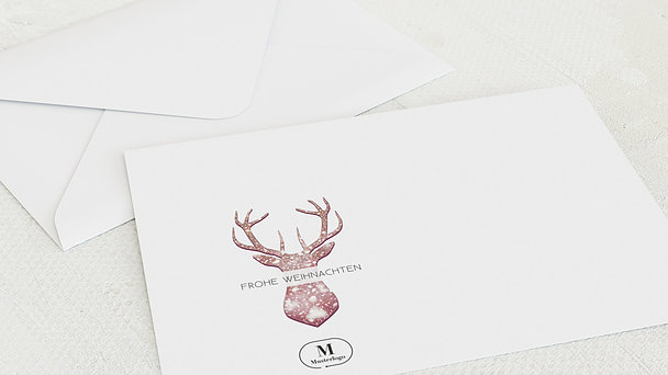 Umschlag mit Design Weihnachten Geschäftlich - Festliches Rentier