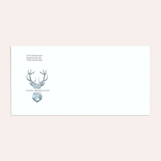 Umschlag mit Design Weihnachten Geschäftlich - Festliches Rentier