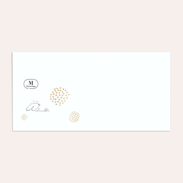 Umschlag mit Design Weihnachten Geschäftlich - Goldgefunkel