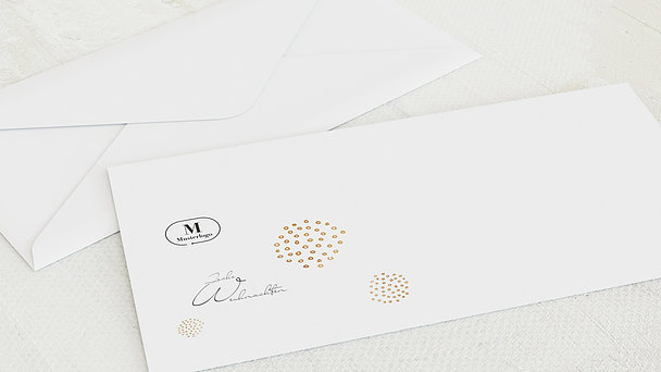 Umschlag mit Design Weihnachten Geschäftlich - Goldgefunkel