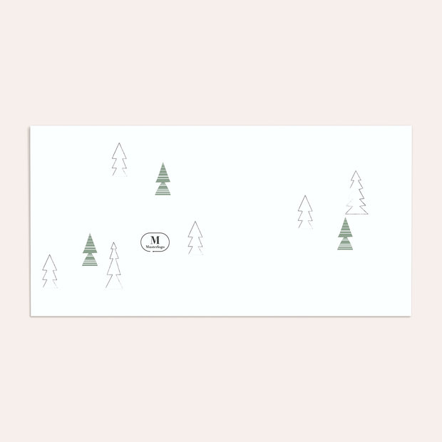 Umschlag mit Design Weihnachten Geschäftlich - Tannenspitzen