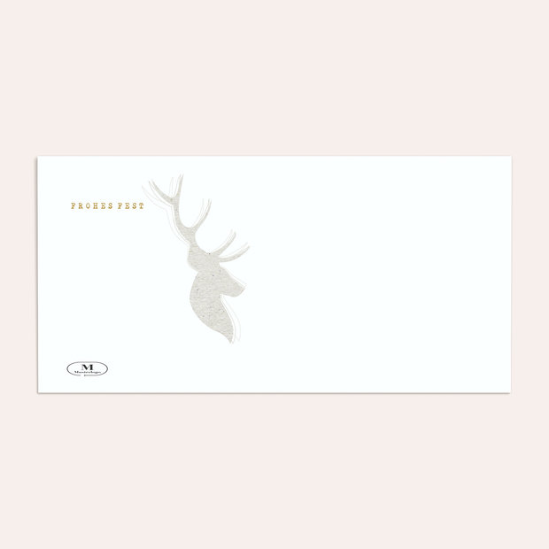 Umschlag mit Design Weihnachten Geschäftlich - Elchprofil