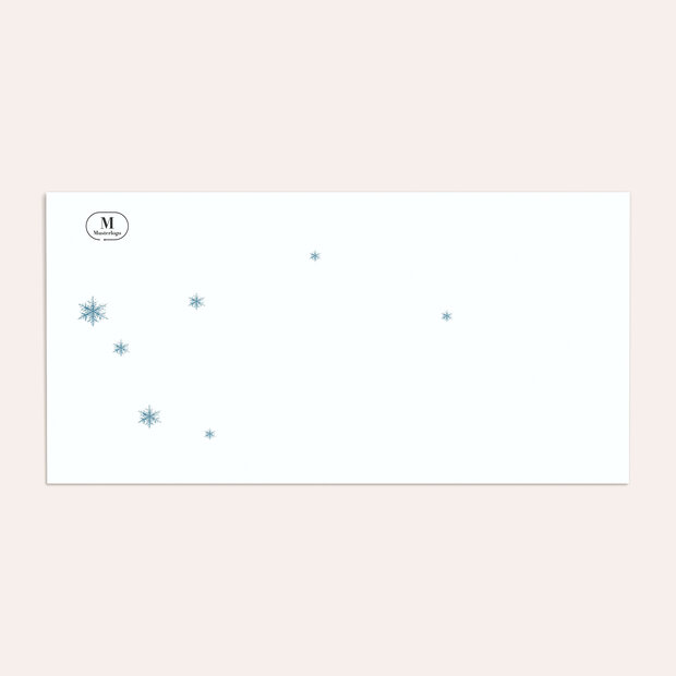 Umschlag mit Design Weihnachten Geschäftlich - Erste Schneeflocke