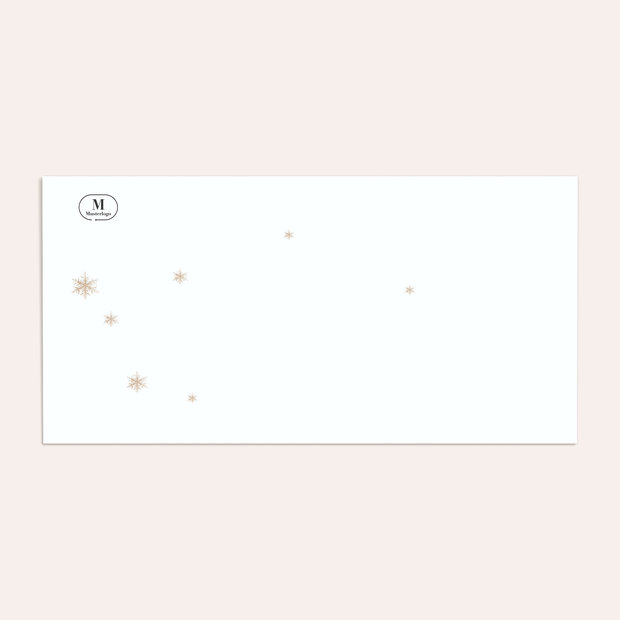 Umschlag mit Design Weihnachten Geschäftlich - Erste Schneeflocke