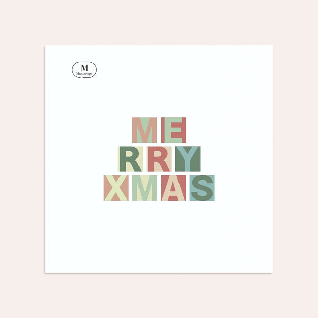 Umschlag mit Design Weihnachten Geschäftlich - Retro Square Art