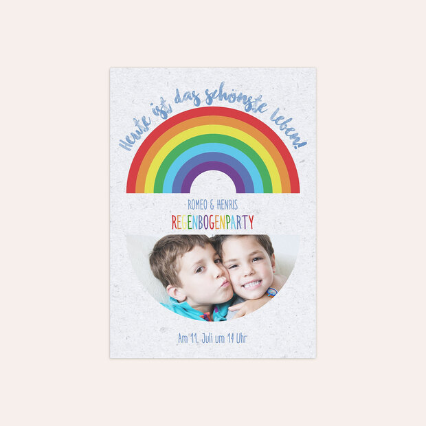 Einladungen für Kindergeburtstag - Rainbow colors