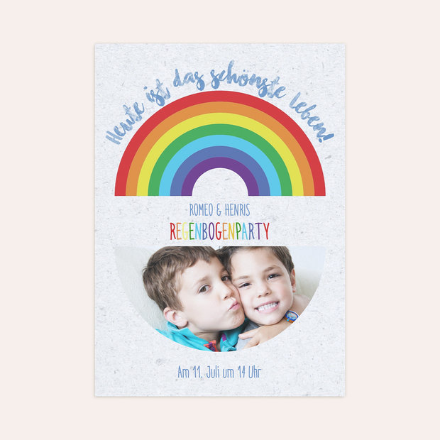 Einladungen für Kindergeburtstag - Rainbow colors