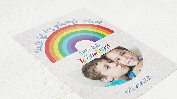 Einladungen für Kindergeburtstag - Rainbow colors