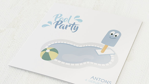 Einladungen für Kindergeburtstag - Pool Party