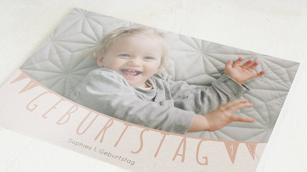 Einladungen Fur Kindergeburtstag Freudige Fahnchen Detail