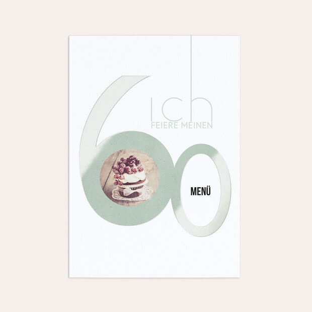Menükarten Geburtstag - Tolle Nummer 60
