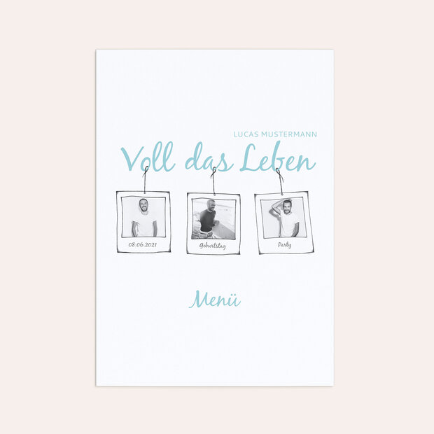 Menükarten Geburtstag - Im Rampenlicht 30