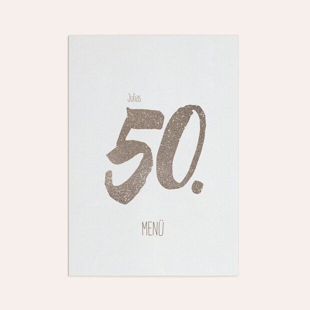 Menükarten Geburtstag - Goldene Nummer 50