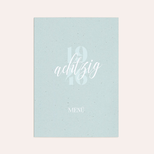 Menükarten Geburtstag - Patina 80