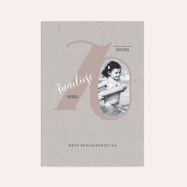 Menükarten Geburtstag - My time 70
