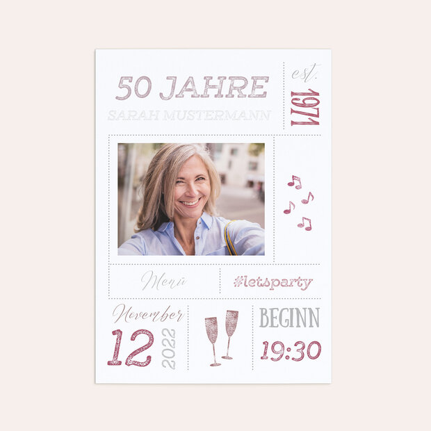 Menükarten Geburtstag - Terminsache 50