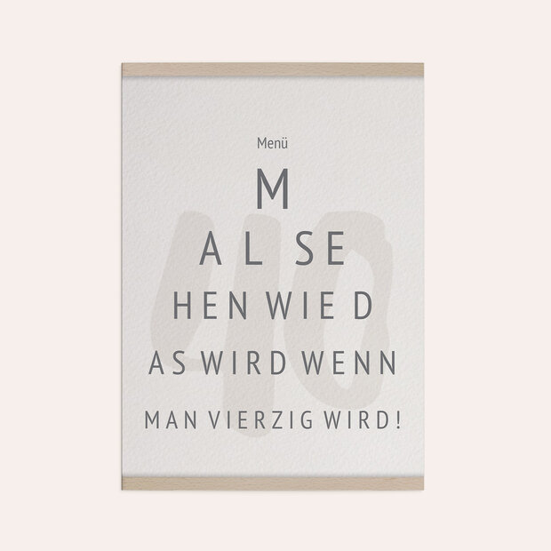 Menükarten Geburtstag - Augen auf - 40