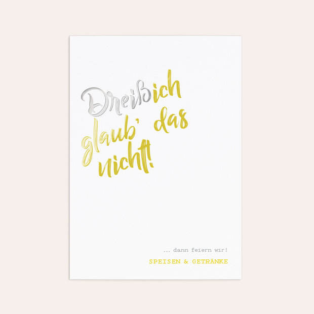 Menükarten Geburtstag - Not me