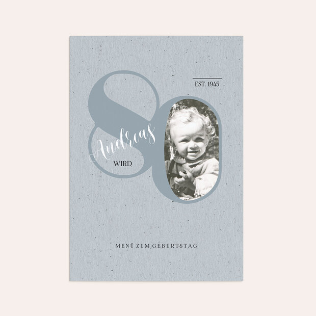 Menükarten Geburtstag - My time 80