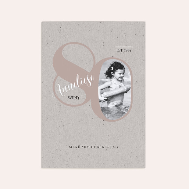 Menükarten Geburtstag - My time 80